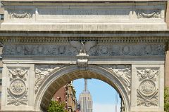 11 New York Washington Square Park Washington Arch Close Up With Empire State Building